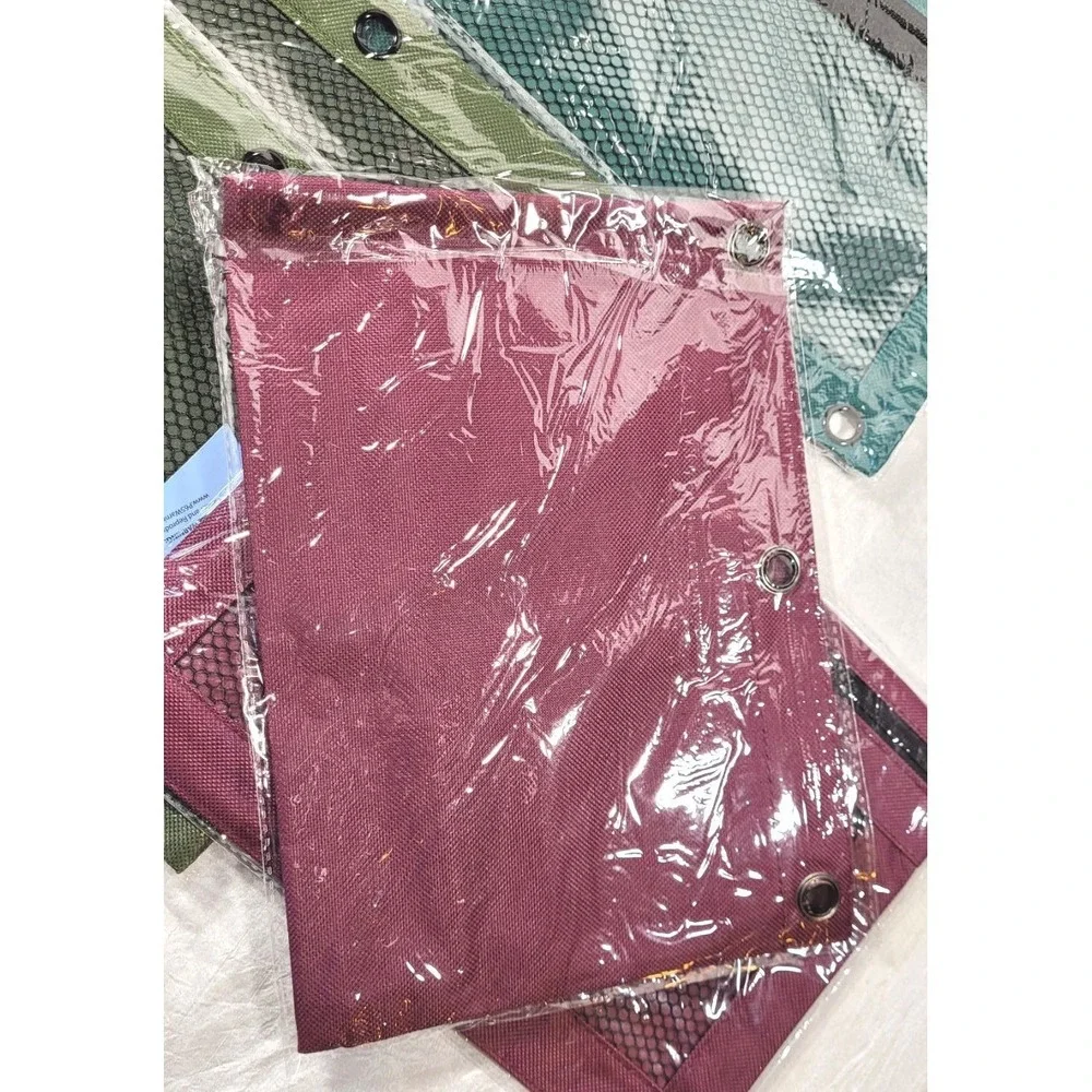 LOT: 12 Arctic Star Canvas Double Zipper Binder Pencil Pouches - Multiple Colors